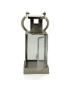 Western Silver Plated White Trasparent Glass  Lantern
